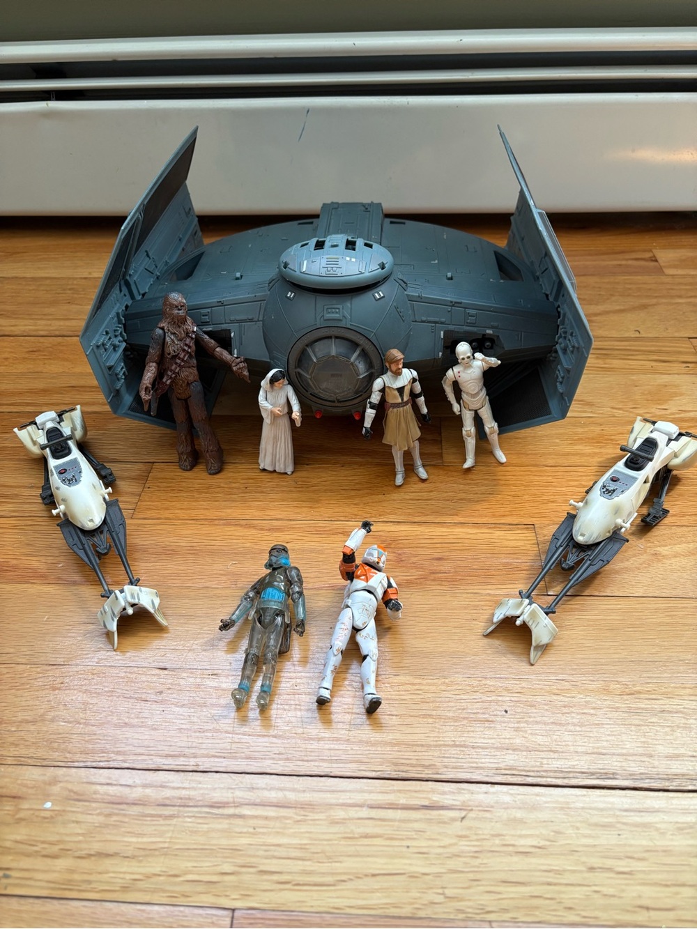 Star Wars Grey Imperial Shuttle and Action Figure Playset - Kids Toys